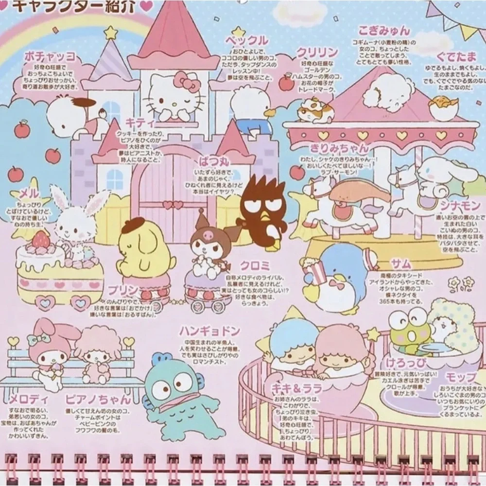 Sanrio Characters 2024 Ring 12 Monthly Desk Calendar Planner for Easy Organizing